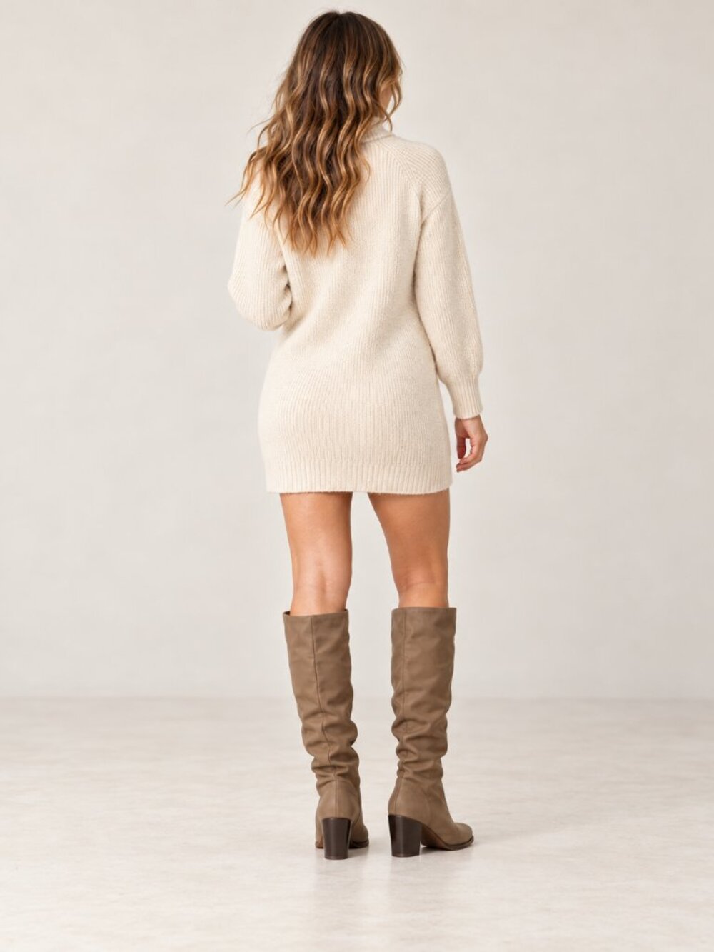 Colo Brown Knee High Shearling Lined Block Heel Boots Size 9M - Picture 2 of 7